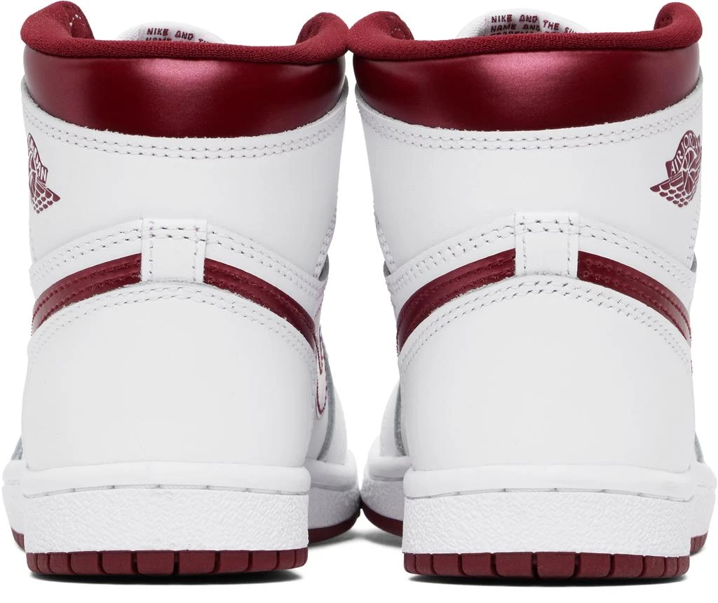 Nike Jordan White & Burgundy Air Jordan 1 High '85 Sneakers 2