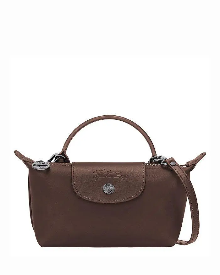 Longchamp Le Pliage Xtra Leather Mini Crossbody Pouch