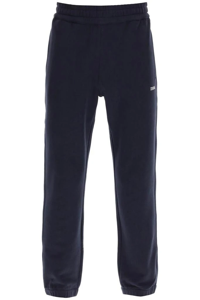 Zegna Joggers With Rubberized Logo 1