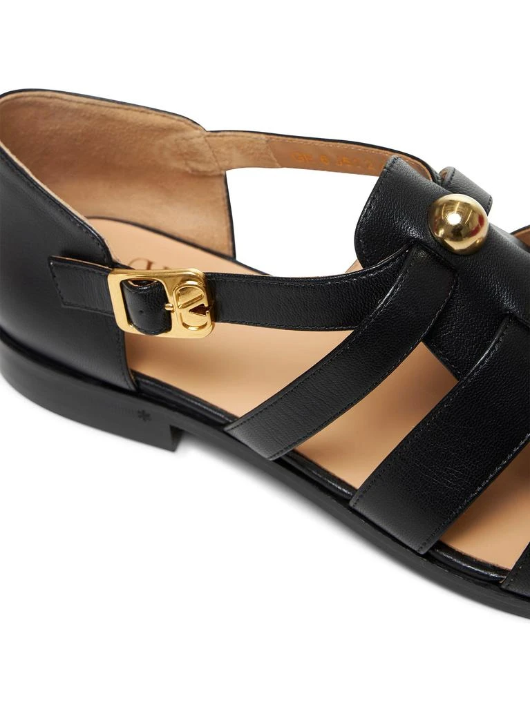 Valentino VALENTINO GARAVANI | Black calfskin Fisherman Studshield sandals | Man | 40 4