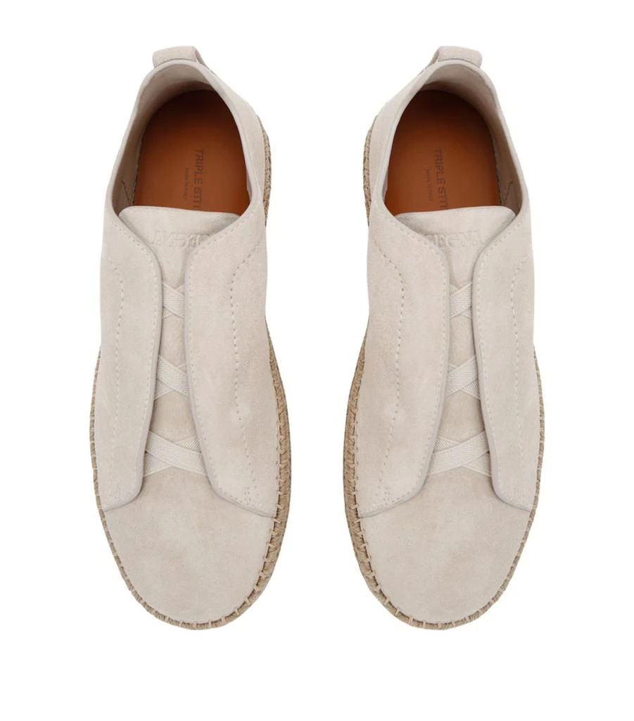 Zegna Suede Triple Stitch Espadrilles 4