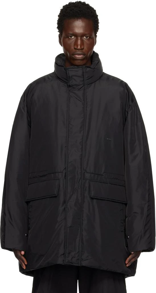 Wooyoungmi Black Funnel Neck Down Jacket 1