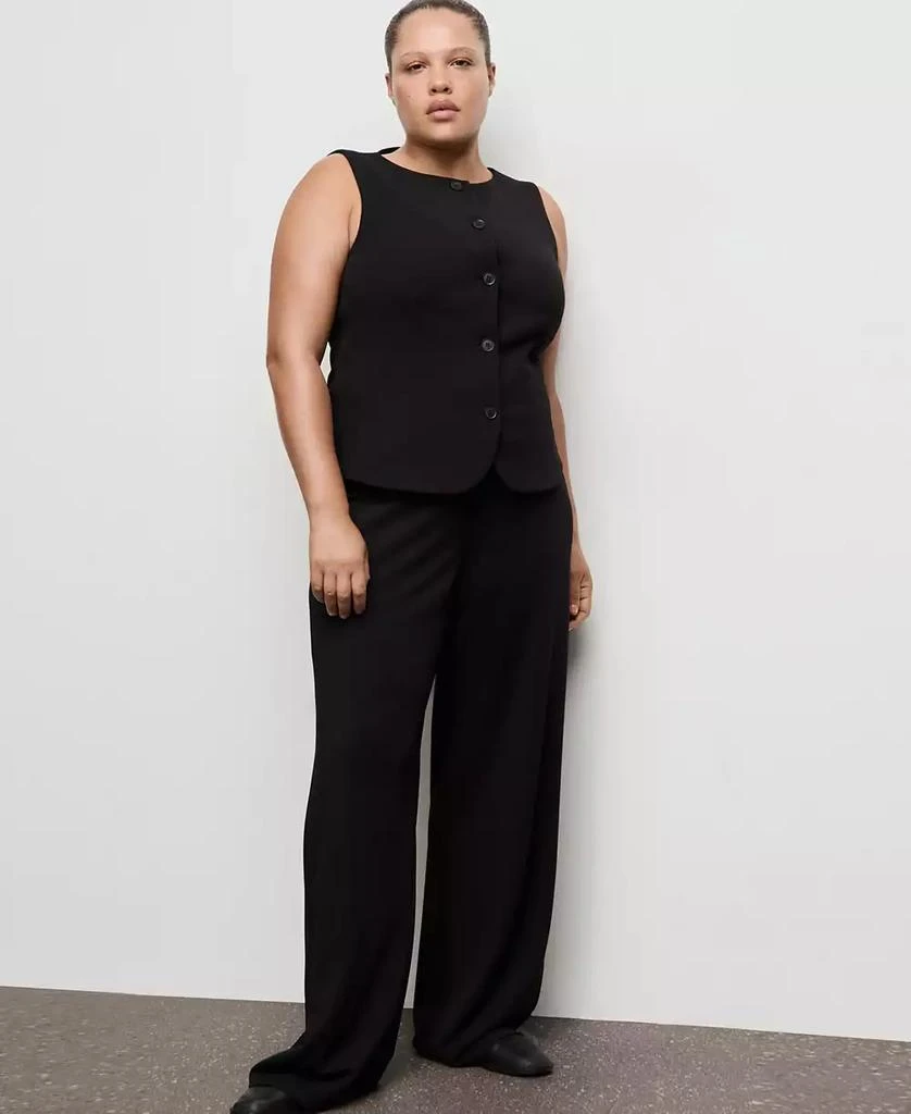 Mango Women
s Straight Low-Rise Suit Pants 3