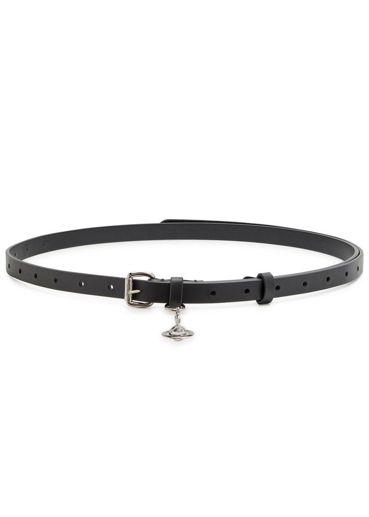 Vivienne Westwood Orb Buckle Palladio Leather Belt - Belts