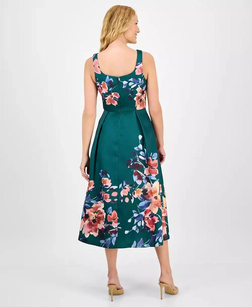 julia jordan Women's Printed Square-Neck Sleeveless Dress 4