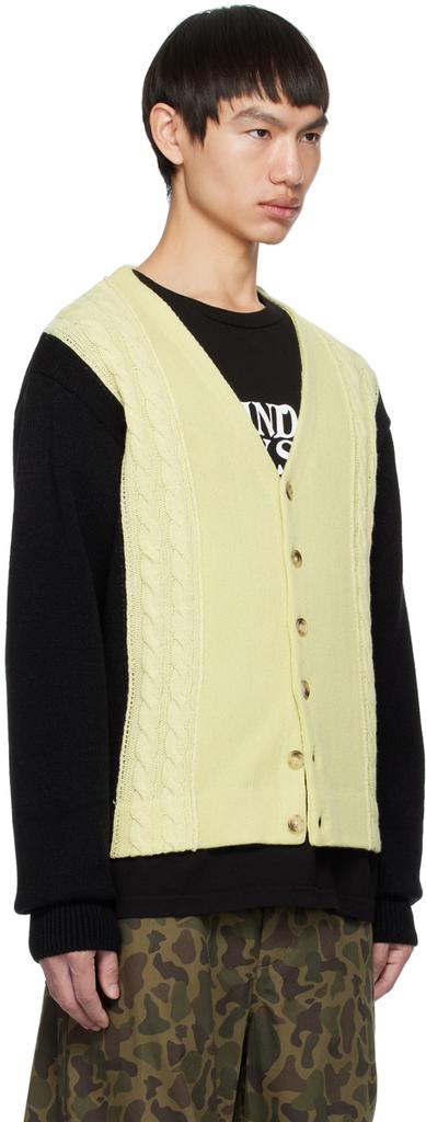 Awake NY Off-White & Black Contrast Cardigan