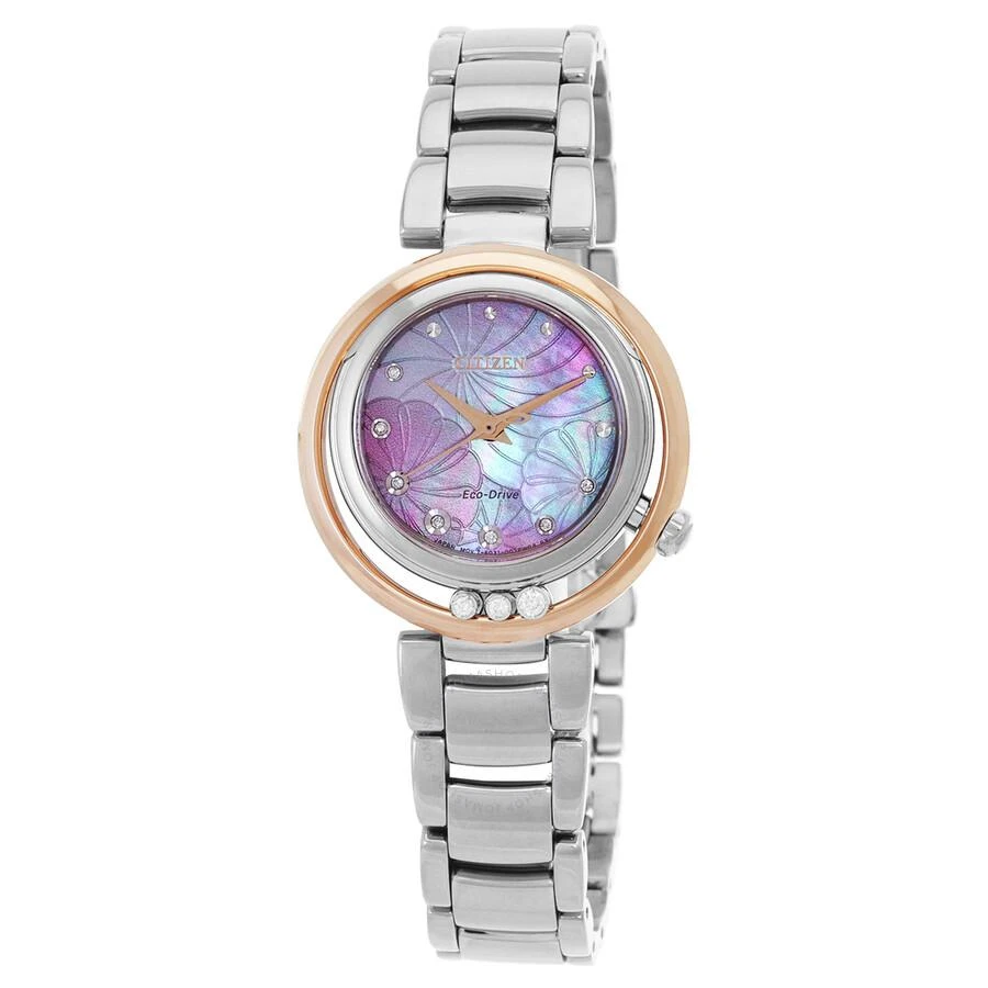 Citizen Citizen L Eco-Drive Diamond Pink Mother of Pearl Dial Ladies Watch EM1114-80Y 1