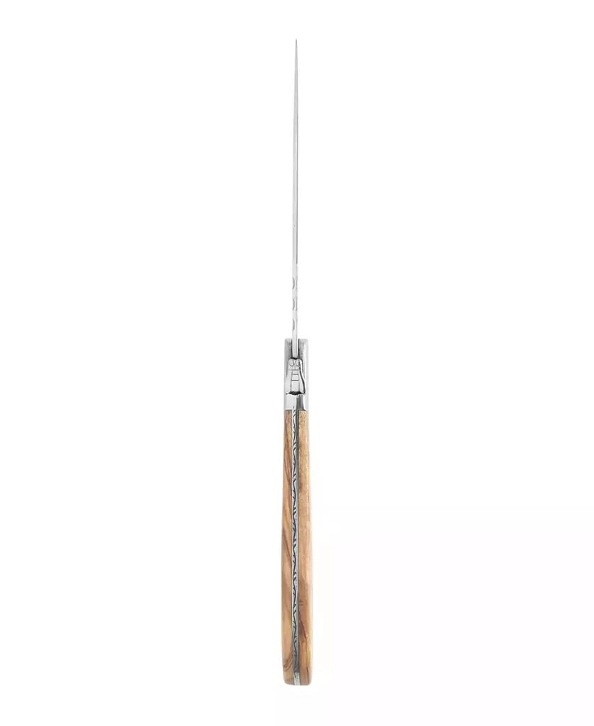 French Home Laguiole Set of 4 Connoisseur Steak Knives with Olive Wood Handles 2