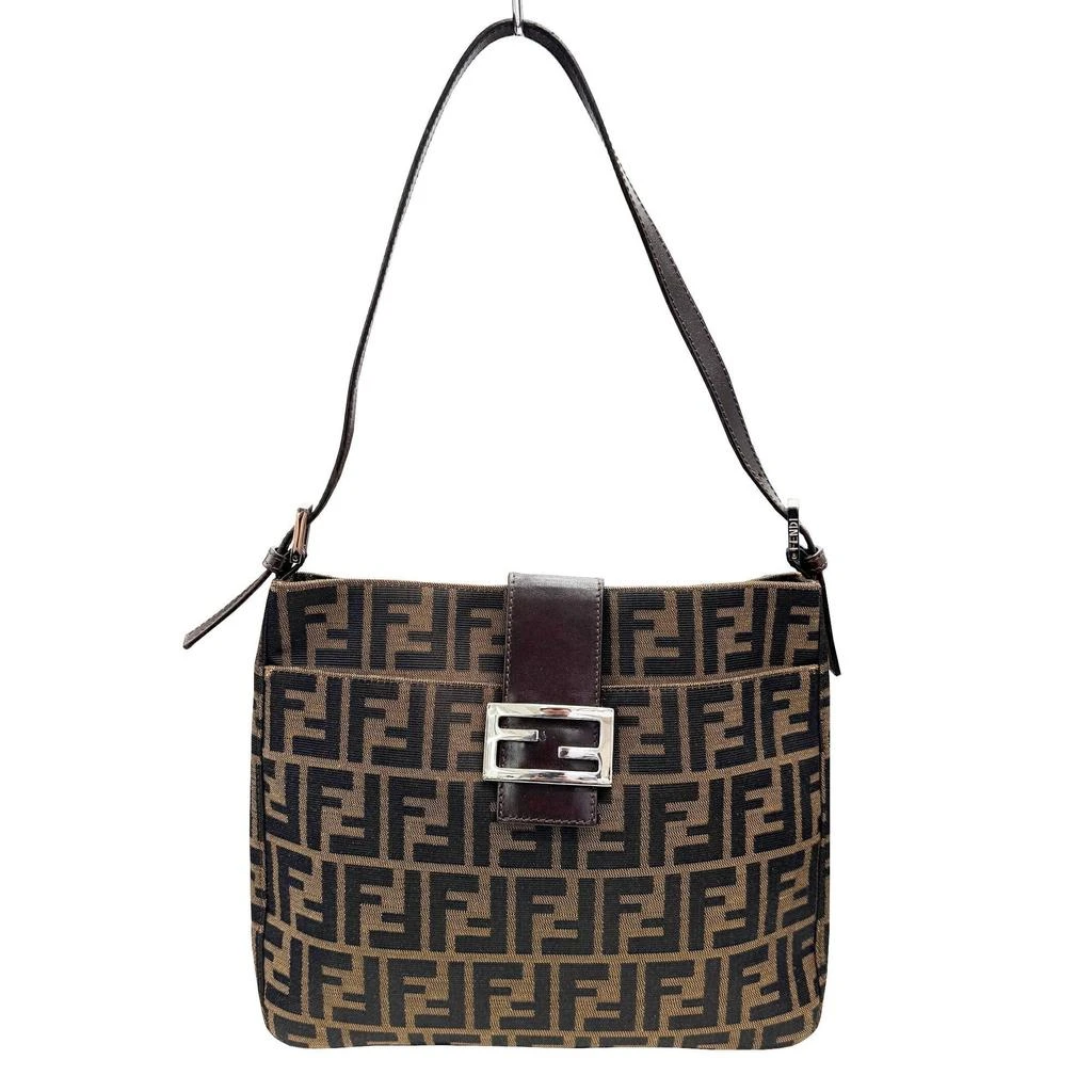 Fendi Canvas Leather Shoulder Bag (Pre-Owned) 1