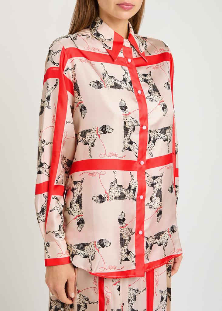 SS DALEY Pointer printed silk shirt
