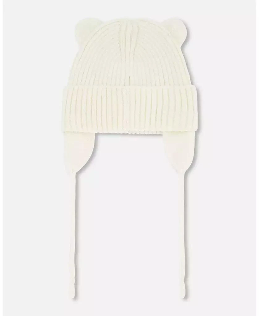 Deux par Deux Baby Unisex Baby Knit Hat Off White - Baby 4