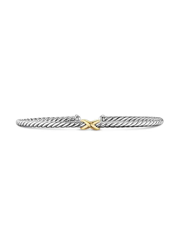 David Yurman Micro Cable Flex x Bracelet in Sterling Silver