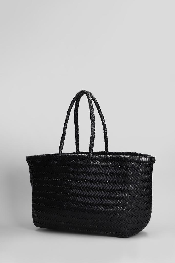 DRAGON DIFFUSION Bamboo Triple Jump Tote In Black Leather