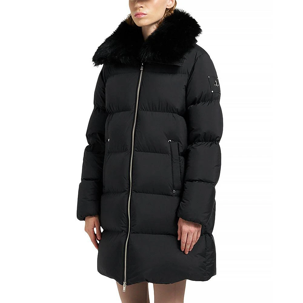 Moose Knuckles Belle Dune Shearling Trim Down Coat 1