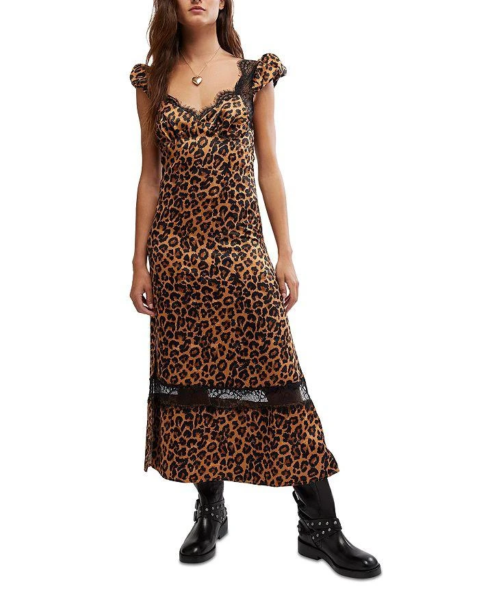 Free People Foolish Heart Leopard Print Dress 1