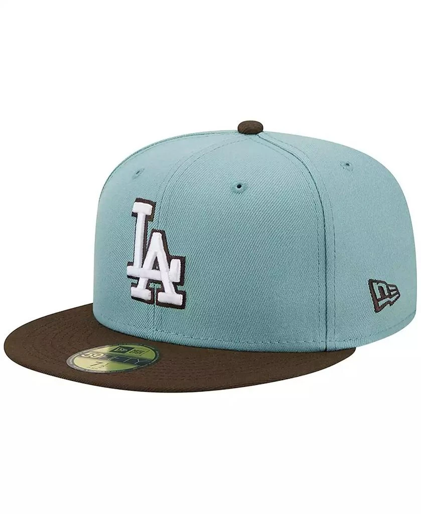 New Era Men's Light Blue, Brown Los Angeles Dodgers 1988 World Series Beach Kiss 59FIFTY Fitted Hat 3