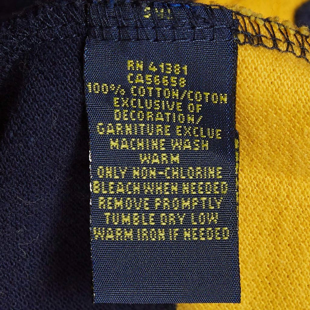Ralph Lauren Polo Ralph Lauren Blue/Yellow Striped Pique Cotton Polo T-Shirt M 5