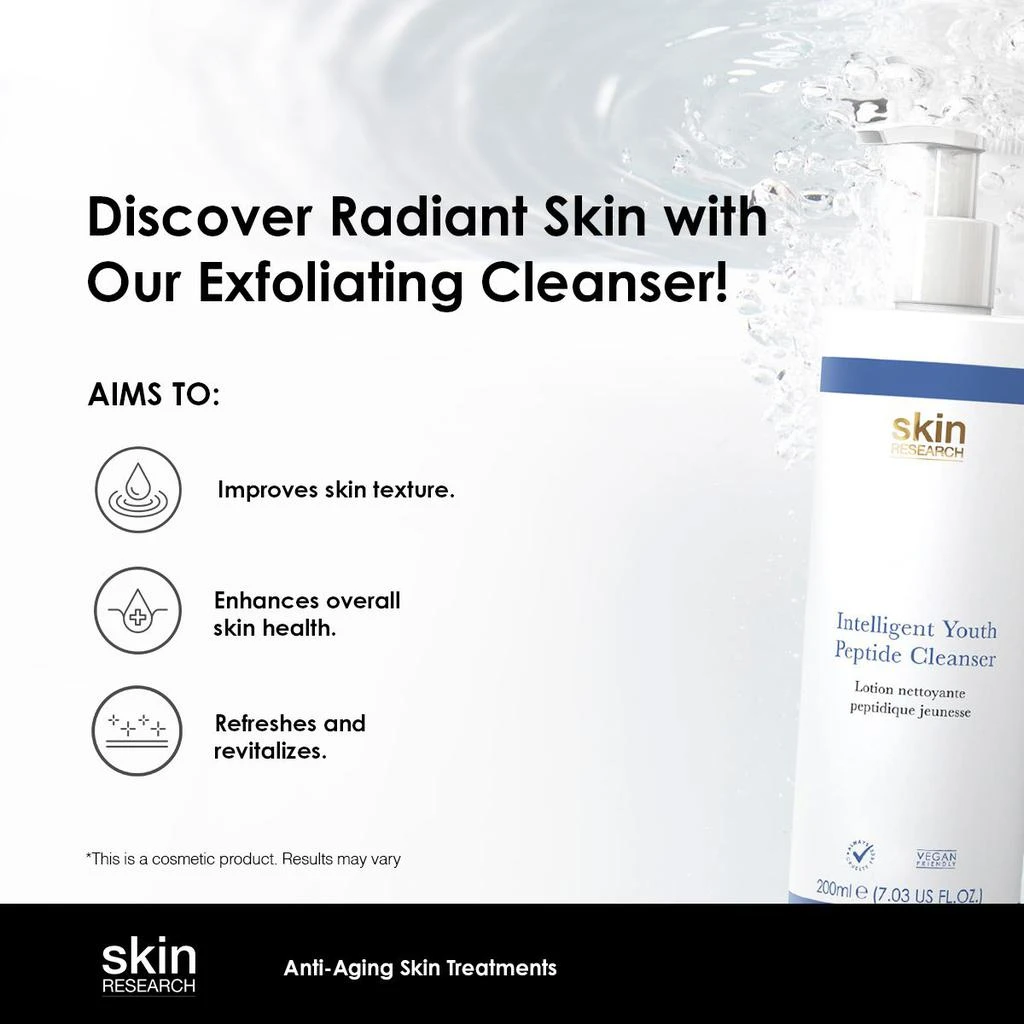Skin Research Youth Peptide Cleanser 7.03 oz 3