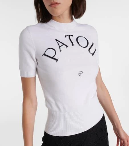 Patou Logo jacquard cotton-blend top 5