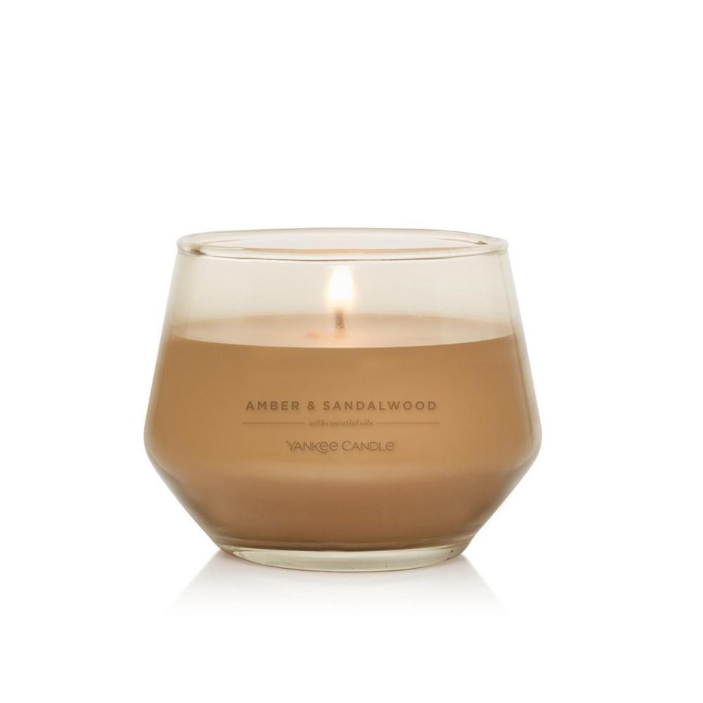 Yankee Candle Studio Collection Glass Amber Sandalwood Candle