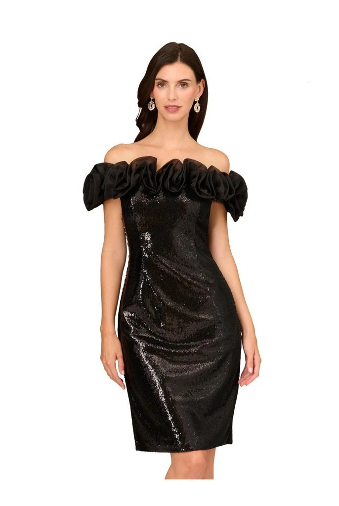 Aidan Mattox Knit sequin cocktail dress 2