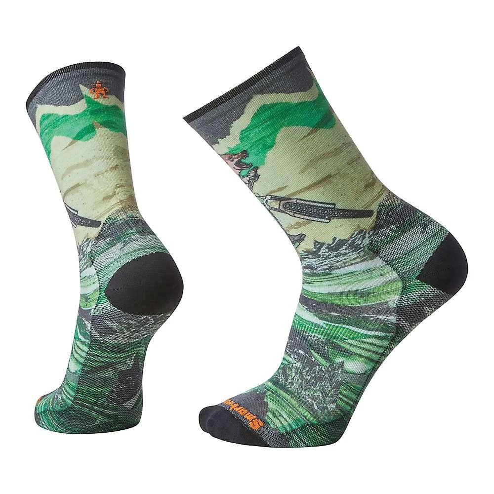 SmartWool Smartwool Men's Bike Zero Cushion Wolf Printed Crew Sock 1