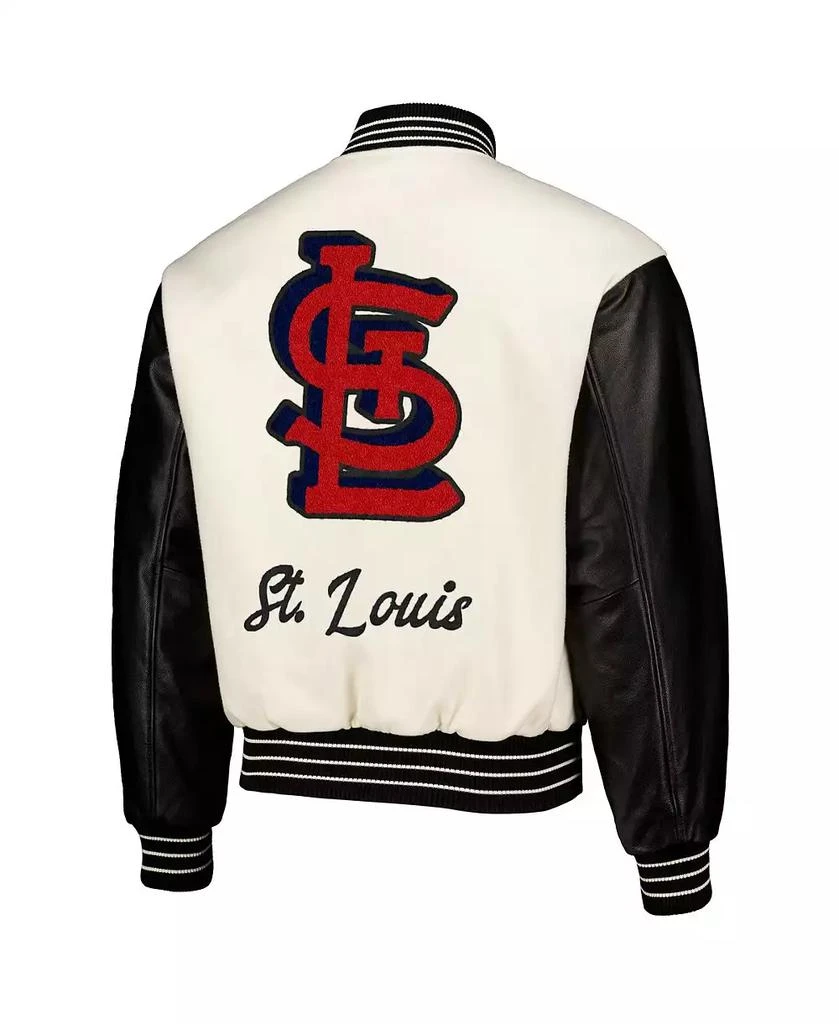 Pleasures Men's White St. Louis Cardinals Full-Snap Varsity Jacket 2