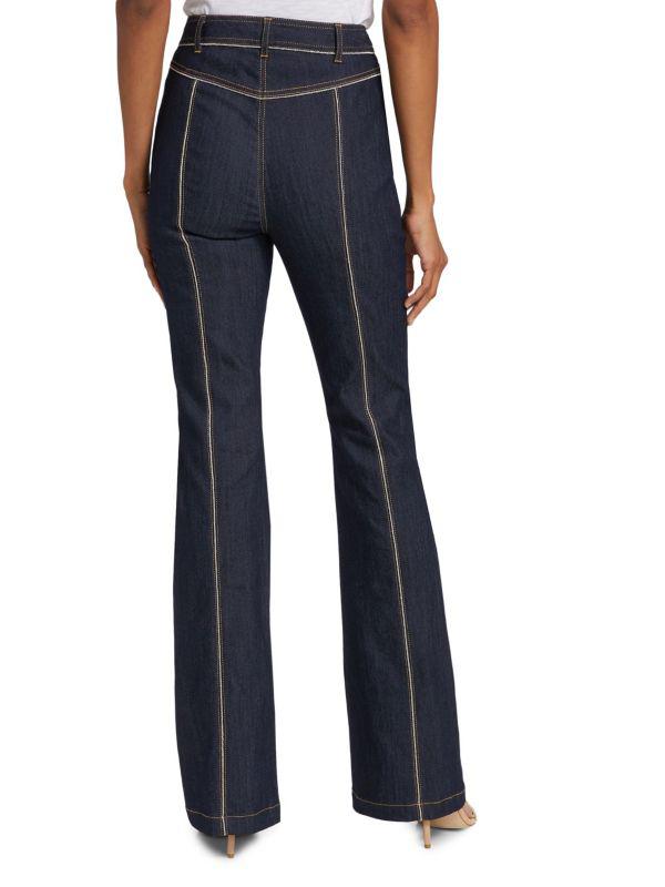 Cinq à Sept Santi Zipper Trim Jeans