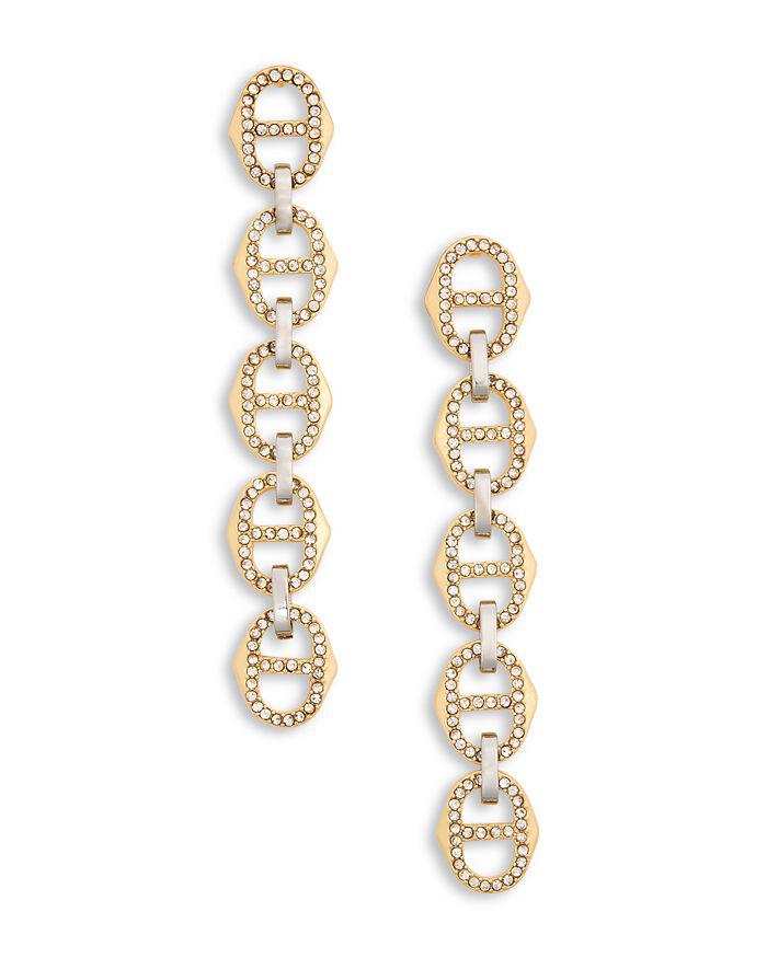 AQUA Refined Punk Linear Chain Link Earrings - Exclusive