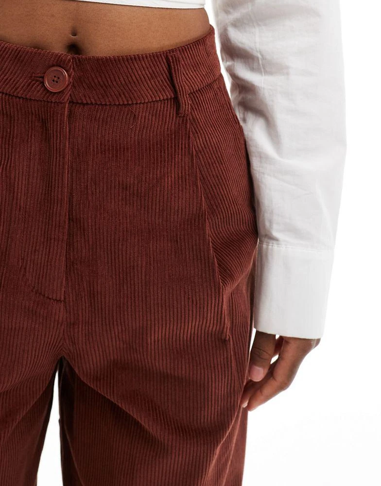 Fred Perry Fred Perry Cord wide leg trousers in rust 5