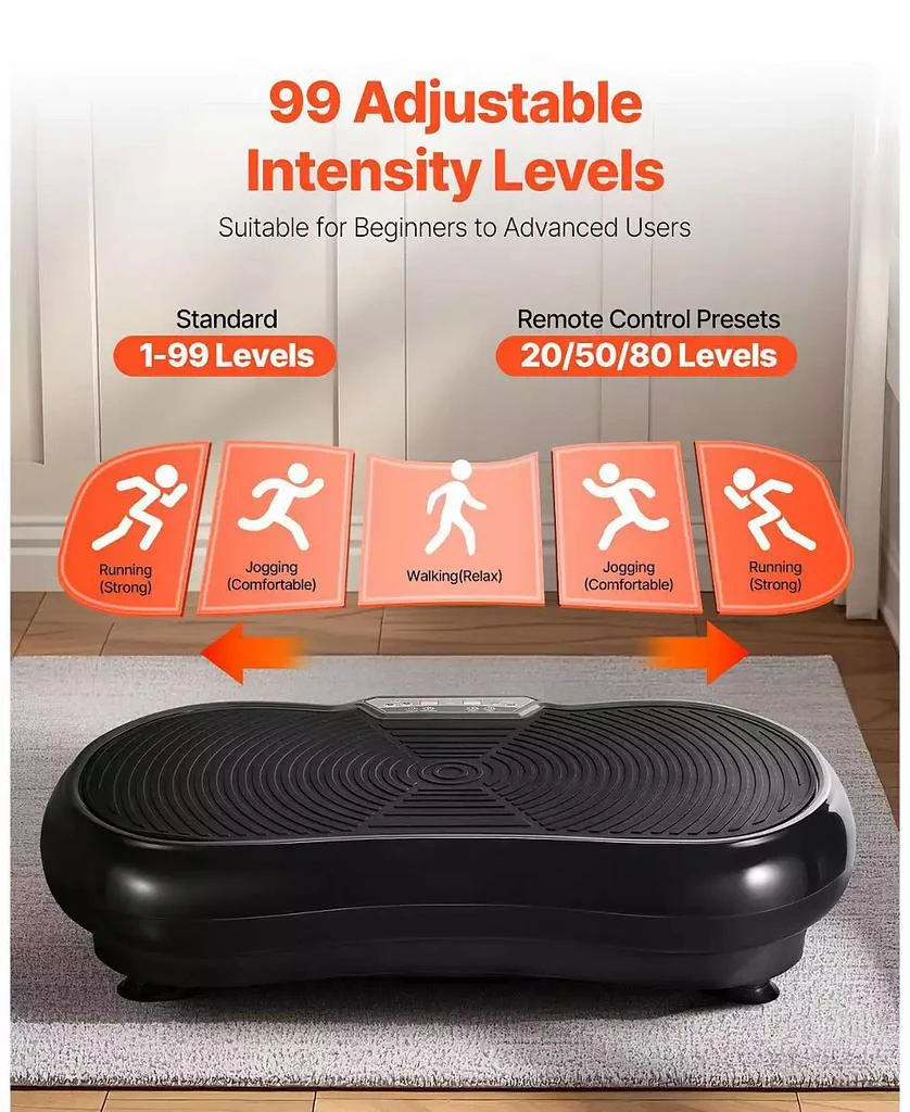 SUGIFT Vibration Plate Exercise Machine Whole Body Trainer with Resistance Bands 5