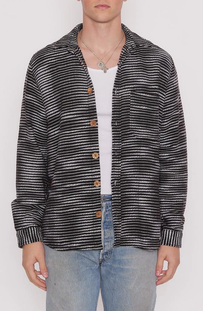 Raga Man Jacquard Stripe Shacket