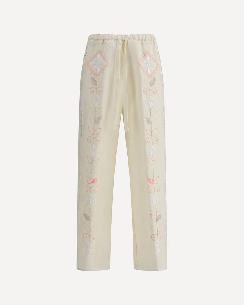 FORTE_FORTE Embroidered linen Pants