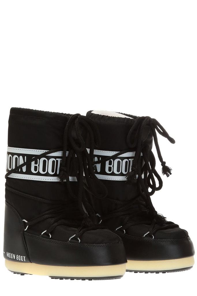 Moon Boot Moon Boot Kids Icon Logo Printed Lace-Up Boots