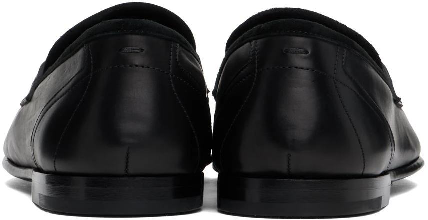 Dolce & Gabbana Black Calfskin Ariosto Slippers 2