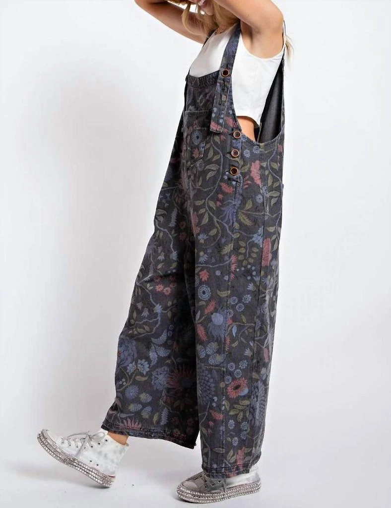 Easel Easel - Washed Printed Jumpsuit 3