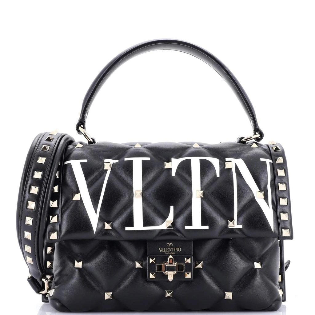 Valentino VLTN Candystud Top Handle Bag Printed Leather Medium 1