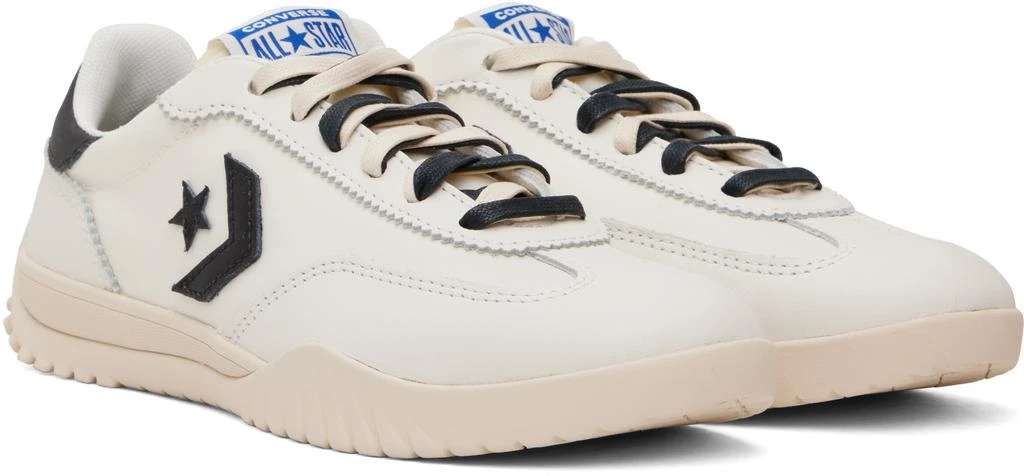 Converse White Run Star Trainer Nylon & Leather Sneakers 4
