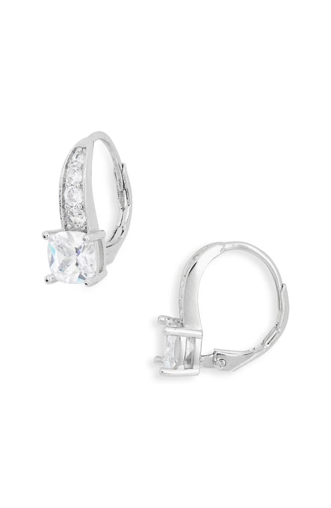 Nordstrom Cushion Cut Cubic Zirconia Hoop Earrings