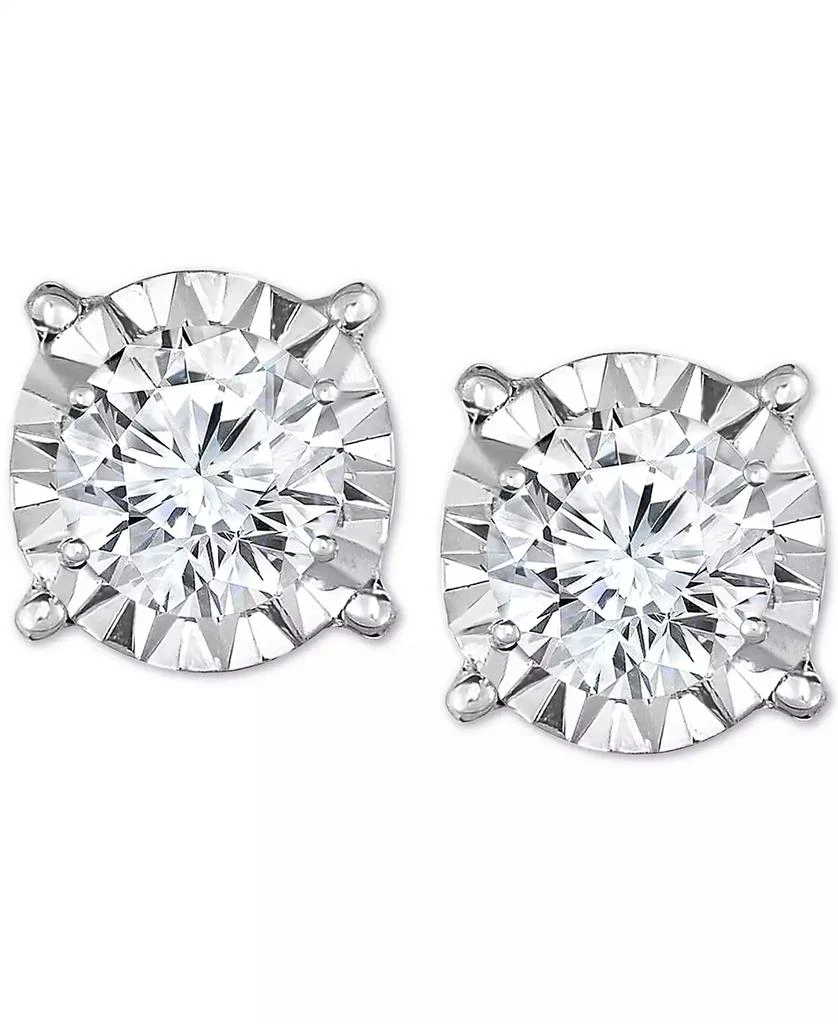 TruMiracle Diamond Stud Earrings (2 ct. t.w.) in 14k White, Yellow or Rose Gold 4