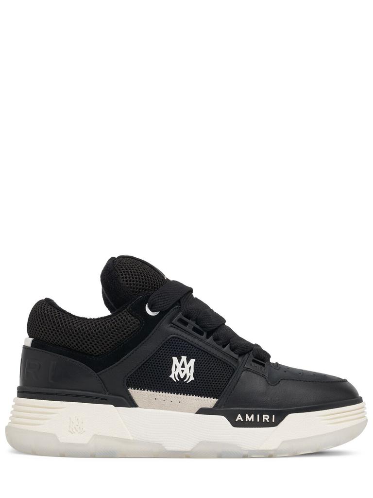 AMIRI Men's MA-1 Leather & Mesh Low-Top Sneakers BLACK-BLACK