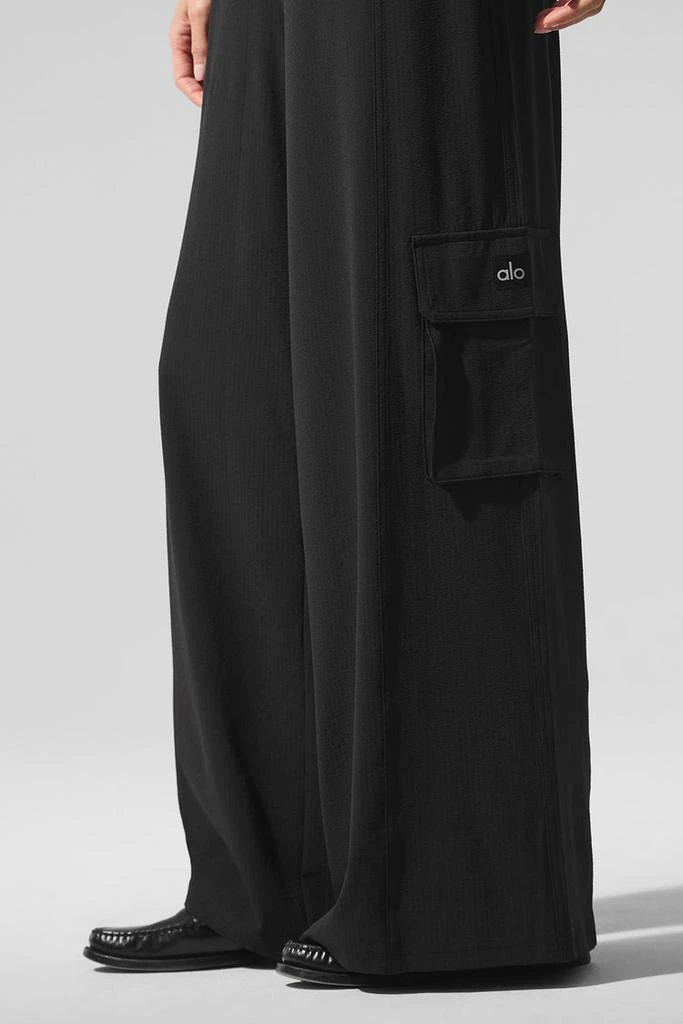Alo Dreamscape Cargo Wide Leg Pant - Black 3