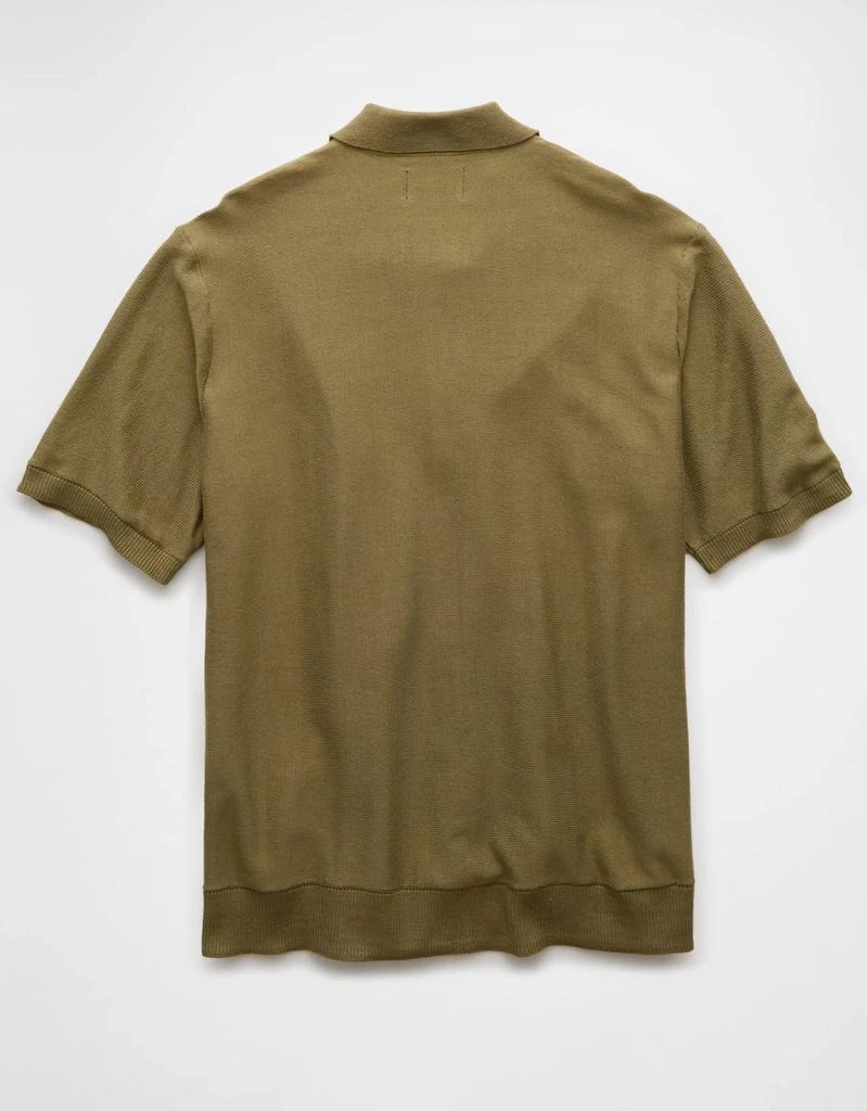 AE AE Weekend Button-Up Striped Sweater Polo Shirt 4
