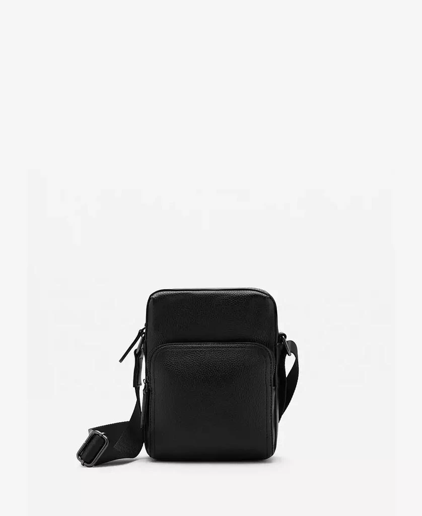 Mango Men
s Patent Faux-Leather Shoulder Bag