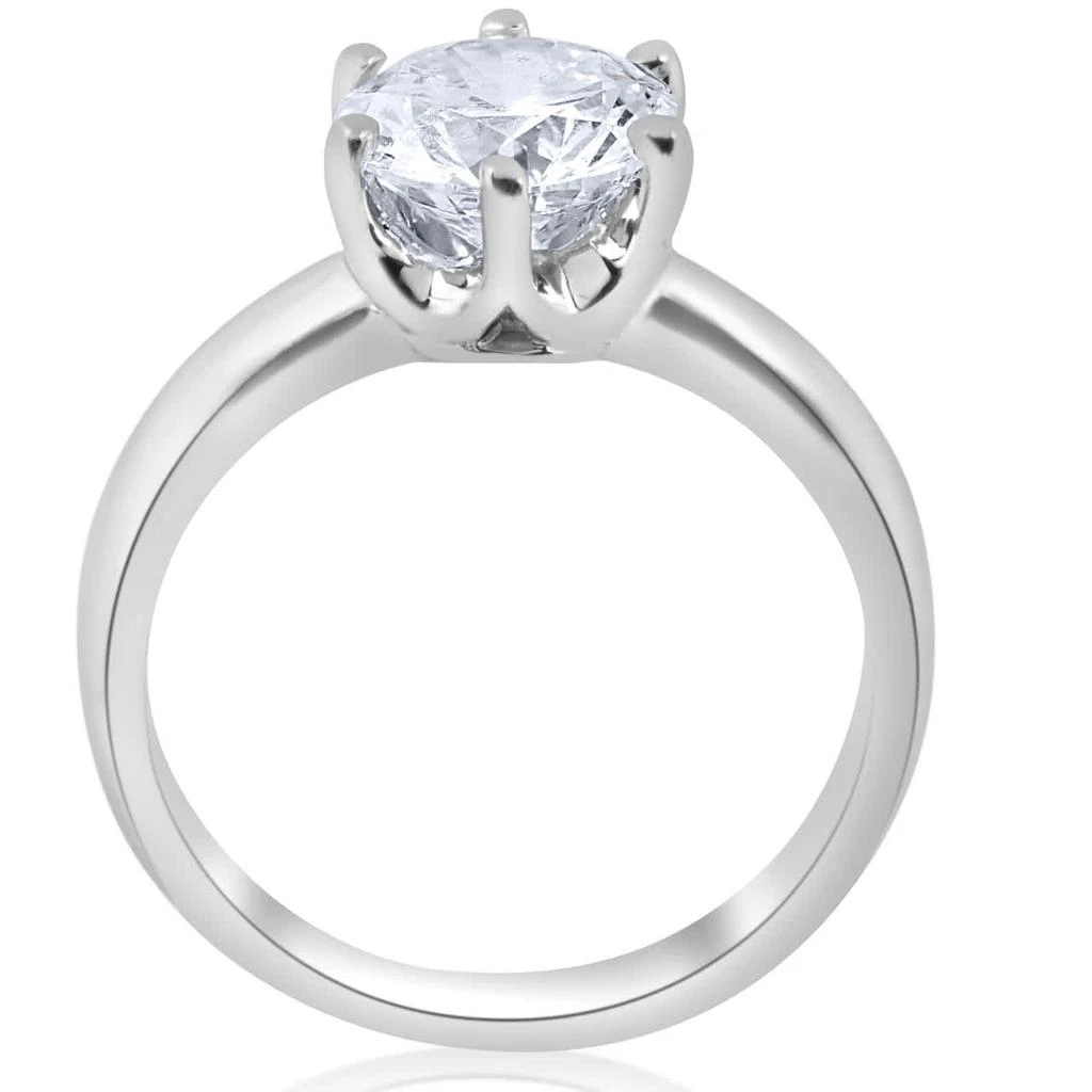 Pompeii3 White Gold Solitaire Semi Mount Engagement Ring Setting Size Selectable 2