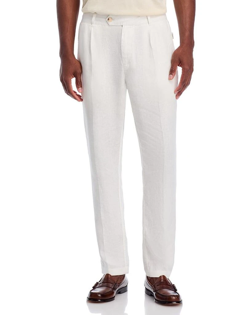 Onia Linen Tapered Pleated Pants 1