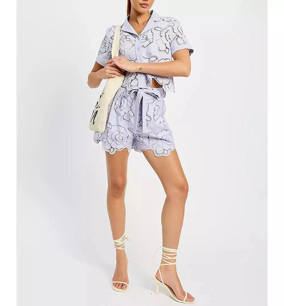 En Saison Women's Brynlee Belted Shorts 7