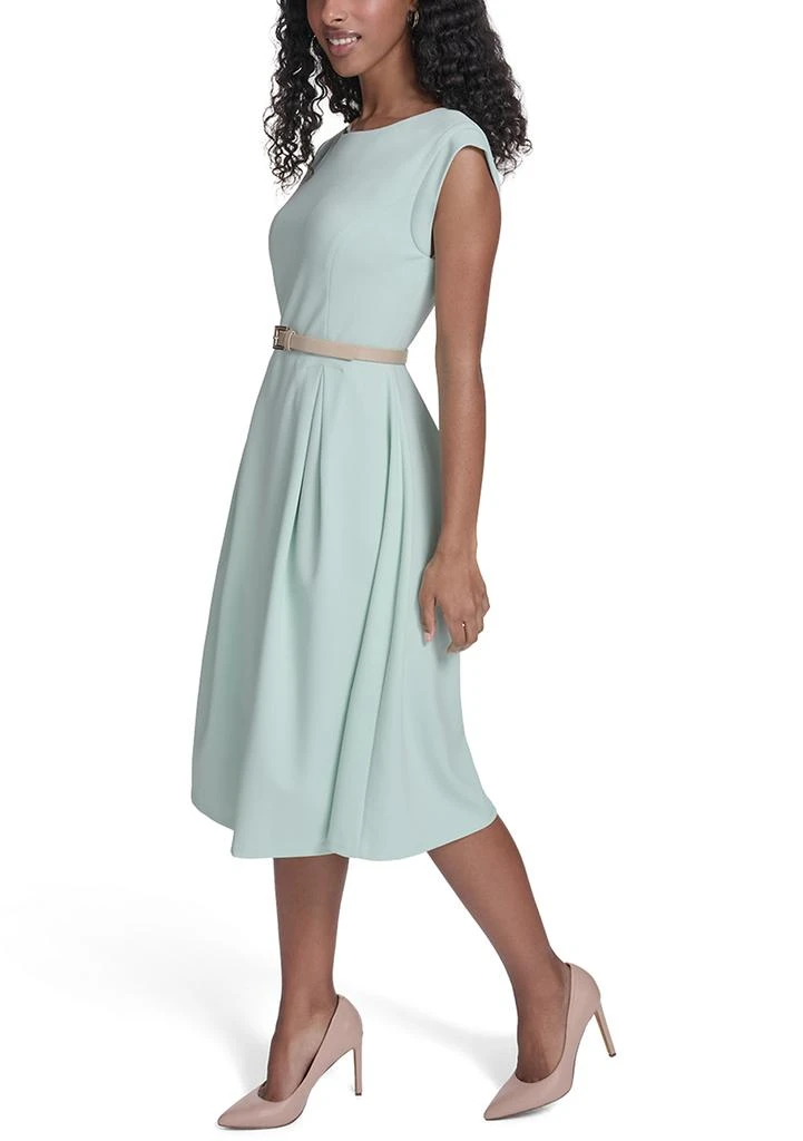 light blue prom dress fitted White Mark Women's Solid Fit and Flare Dress, Lilac, Large
