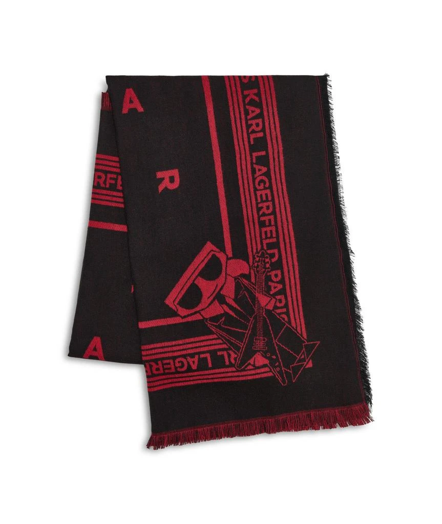 Karl Lagerfeld Paris ROCK N ROLL KARL SQUARE SCARF 2