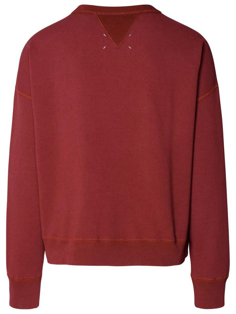 MAISON MARGIELA MAISON MARGIELA BURGUNDY COTTON SWEATSHIRT 3